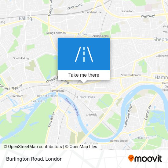 Burlington Road map
