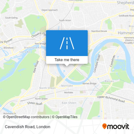 Cavendish Road map