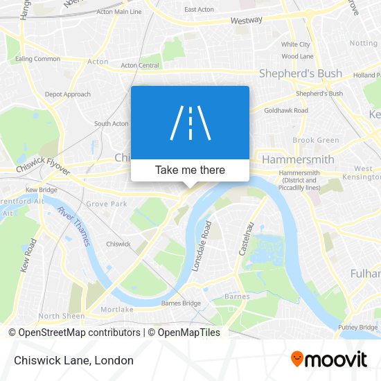 Chiswick Lane map