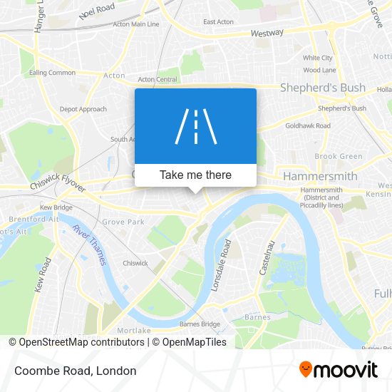 Coombe Road map