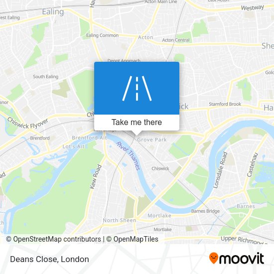 Deans Close map