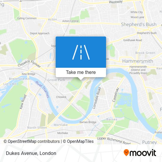 Dukes Avenue map
