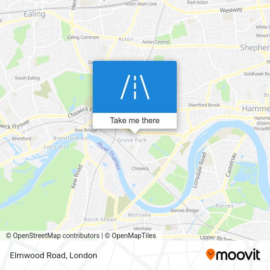 Elmwood Road map