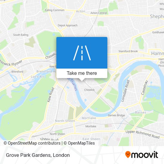 Grove Park Gardens map
