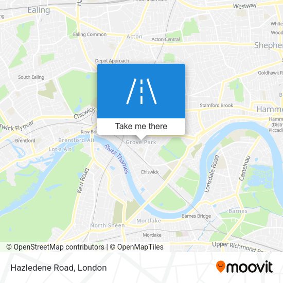 Hazledene Road map