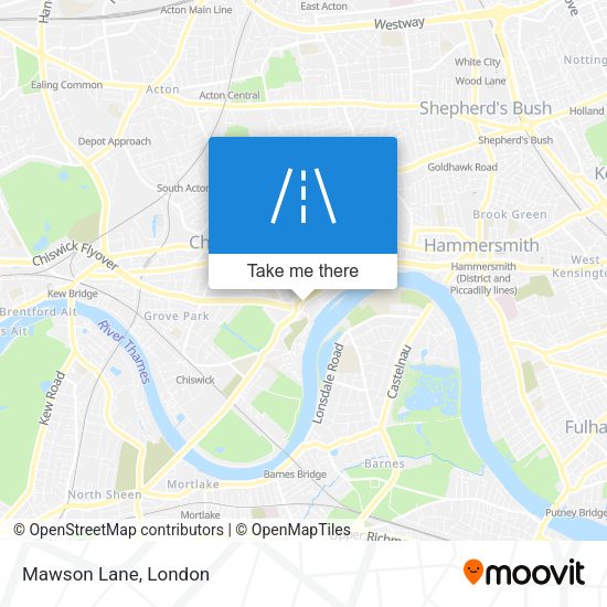 Mawson Lane map