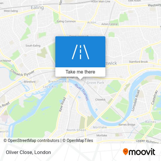 Oliver Close map