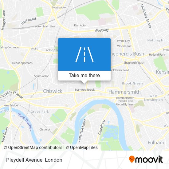 Pleydell Avenue map