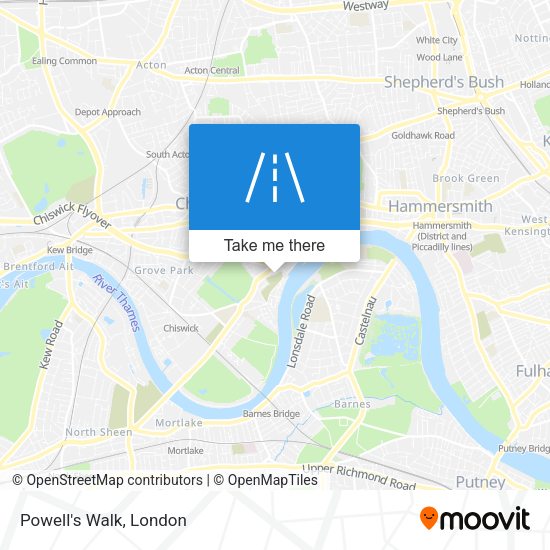 Powell's Walk map