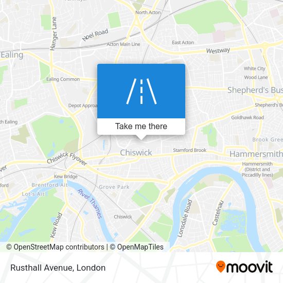 Rusthall Avenue map
