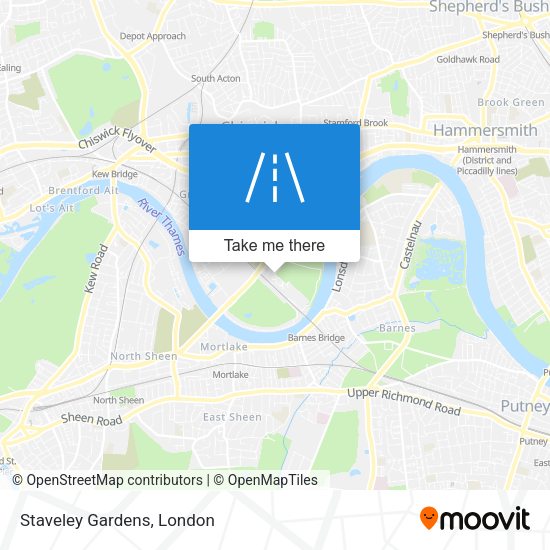 Staveley Gardens map
