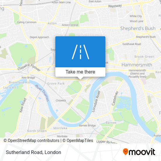 Sutherland Road map