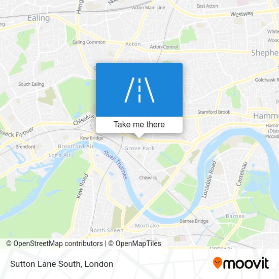 Sutton Lane South map