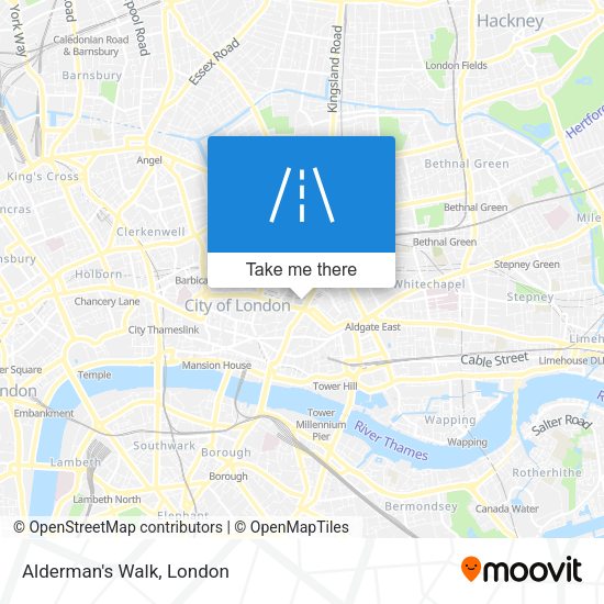 Alderman's Walk map