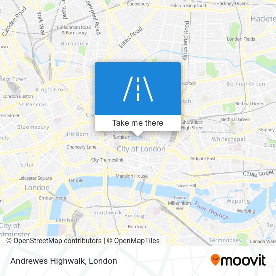 Andrewes Highwalk map
