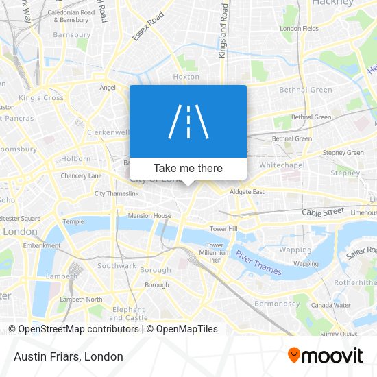 Austin Friars map