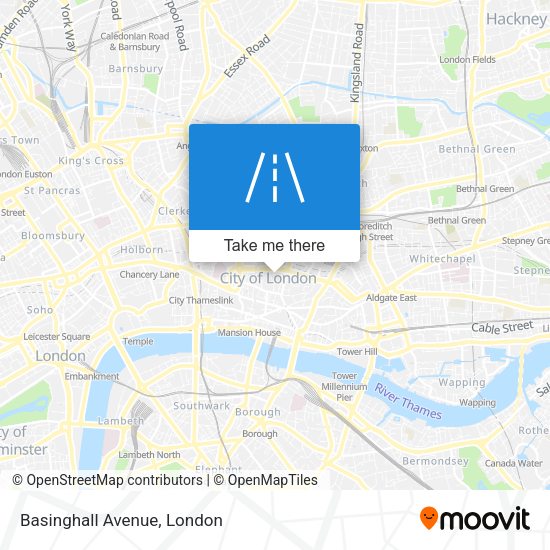 Basinghall Avenue map