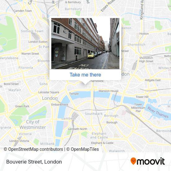 Bouverie Street map