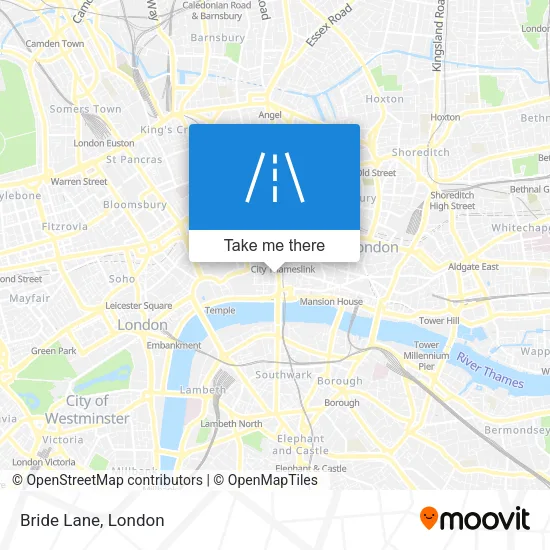 Bride Lane map