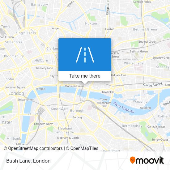 Bush Lane map