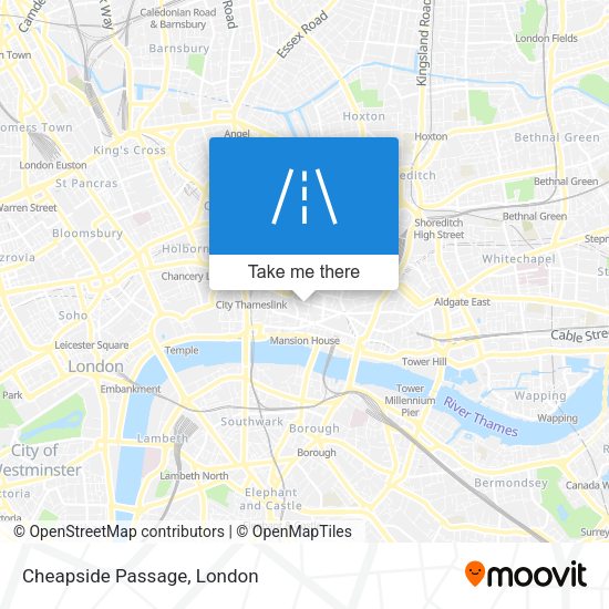 Cheapside Passage map