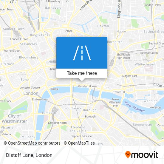 Distaff Lane map