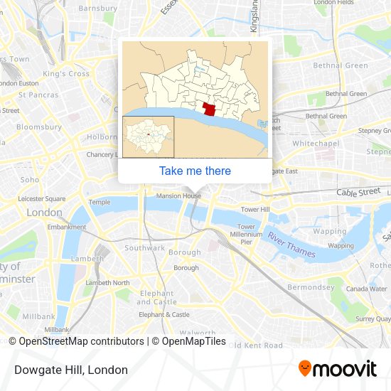 Dowgate Hill map