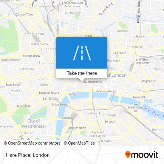 Hare Place map