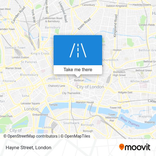 Hayne Street map