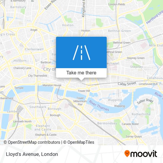 Lloyd's Avenue map