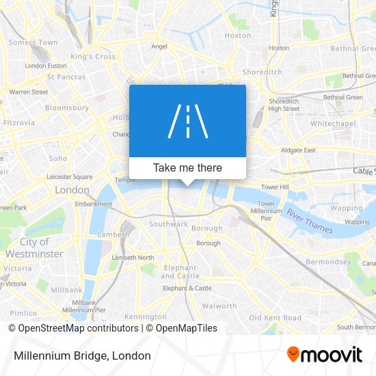 Millennium Bridge map