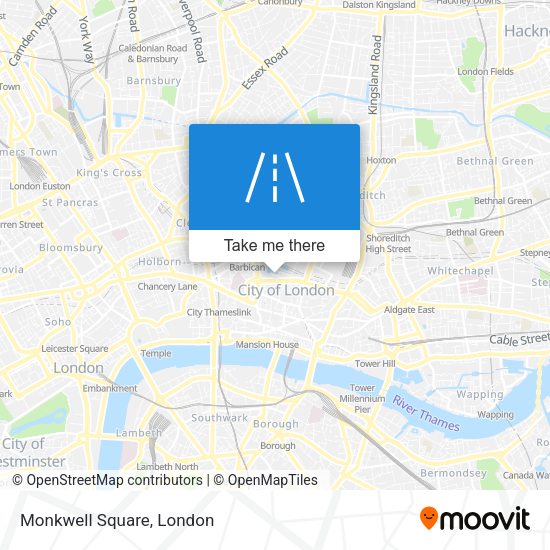 Monkwell Square map