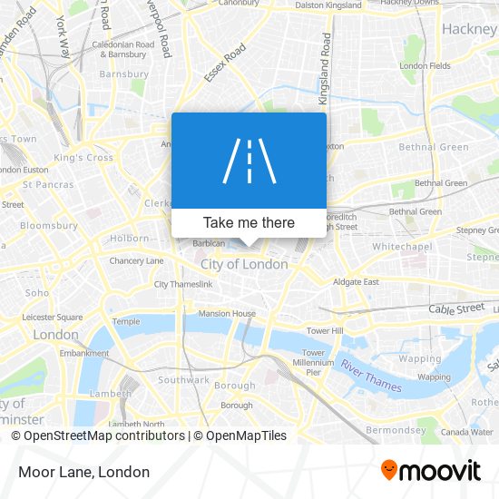 Moor Lane map