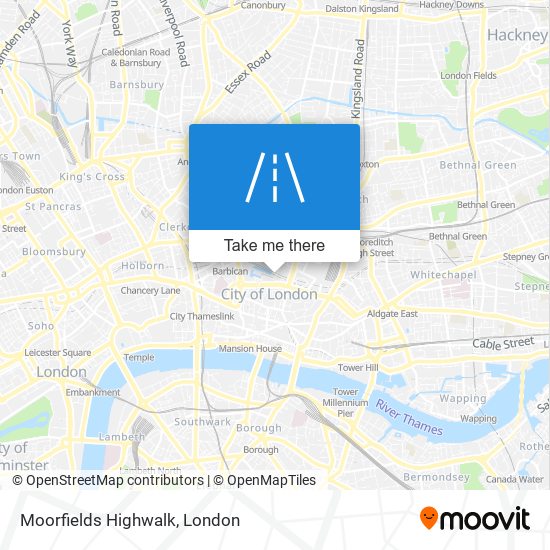 Moorfields Highwalk map