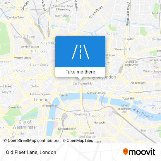 Old Fleet Lane map