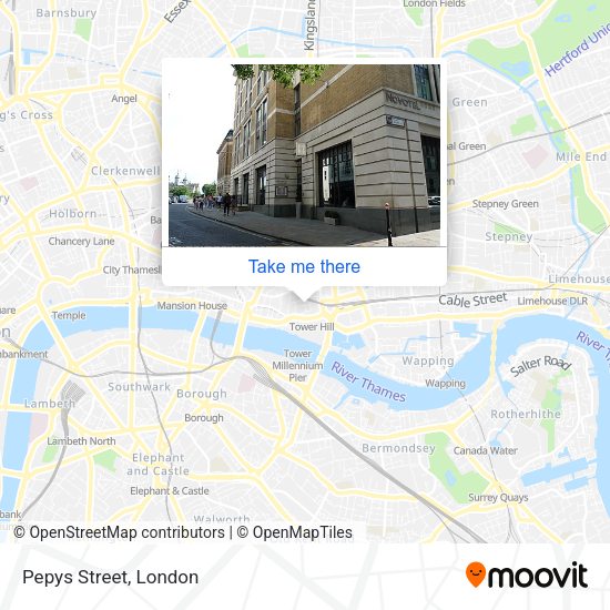 Pepys Street map