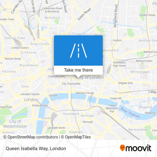 Queen Isabella Way map