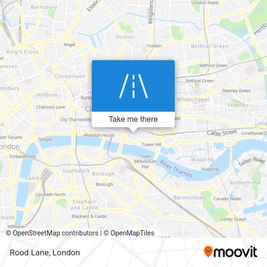 Rood Lane map