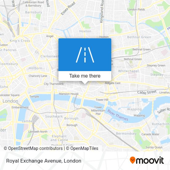 Royal Exchange Avenue map