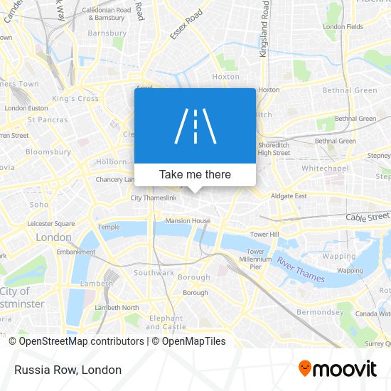 How to get to Russia Row in City Of London by Bus, Tube or Train?