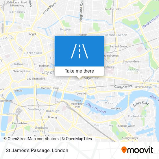 St James's Passage map
