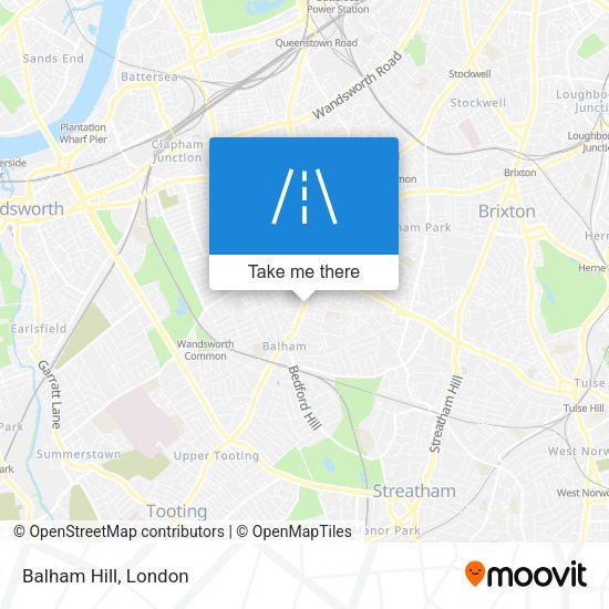 Balham Hill map
