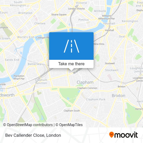 Bev Callender Close map