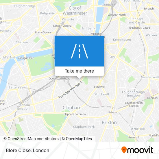 Blore Close map