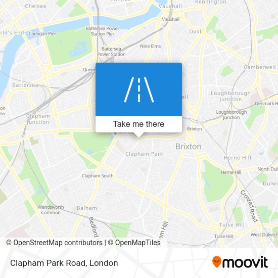 Clapham Park Road map