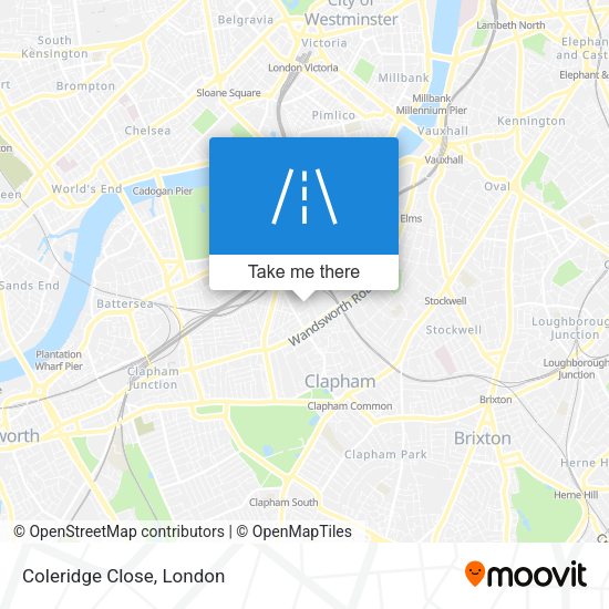 Coleridge Close map