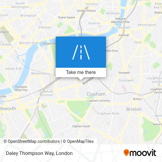 Daley Thompson Way map