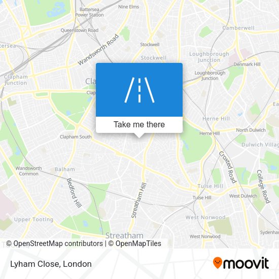 Lyham Close map