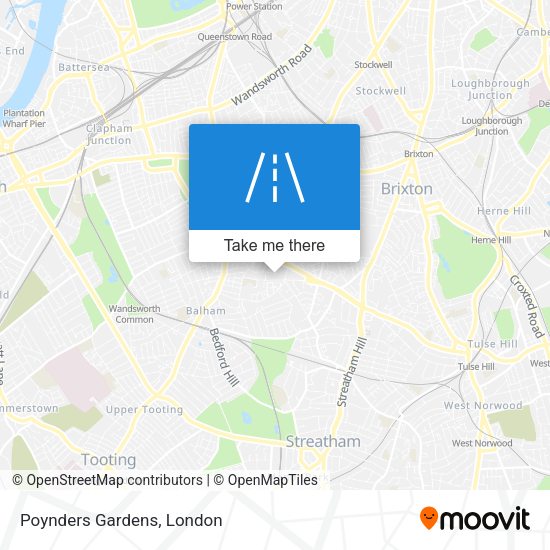 Poynders Gardens map
