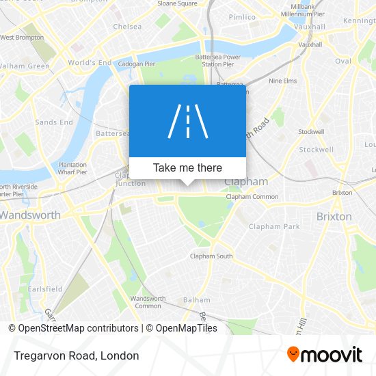 Tregarvon Road map